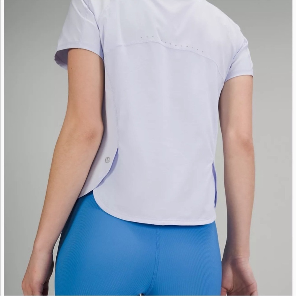 Pristine Lululemon Lightweight Stretch Run Short sleeve In Patel Blue Size:0 - Picture 3 of 3